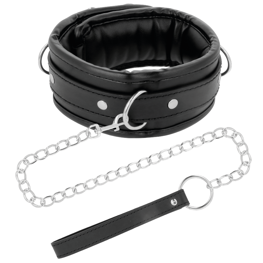 Darkness Bondage Weiche Leder-halskette Mit Kette