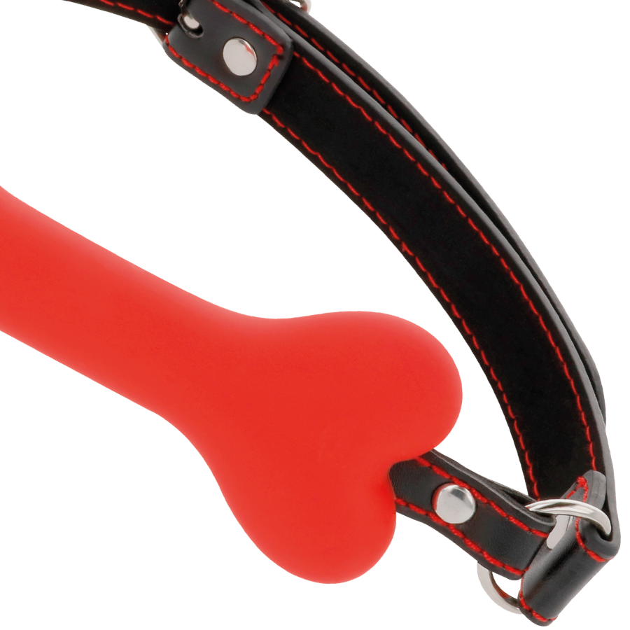 Darkness Bondage Roter Knochen-Silikon-Knebel