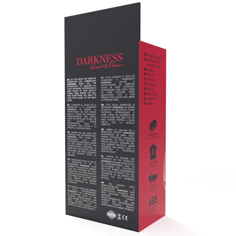 Darkness Bondage Roter, Atmungsaktiver Knebel