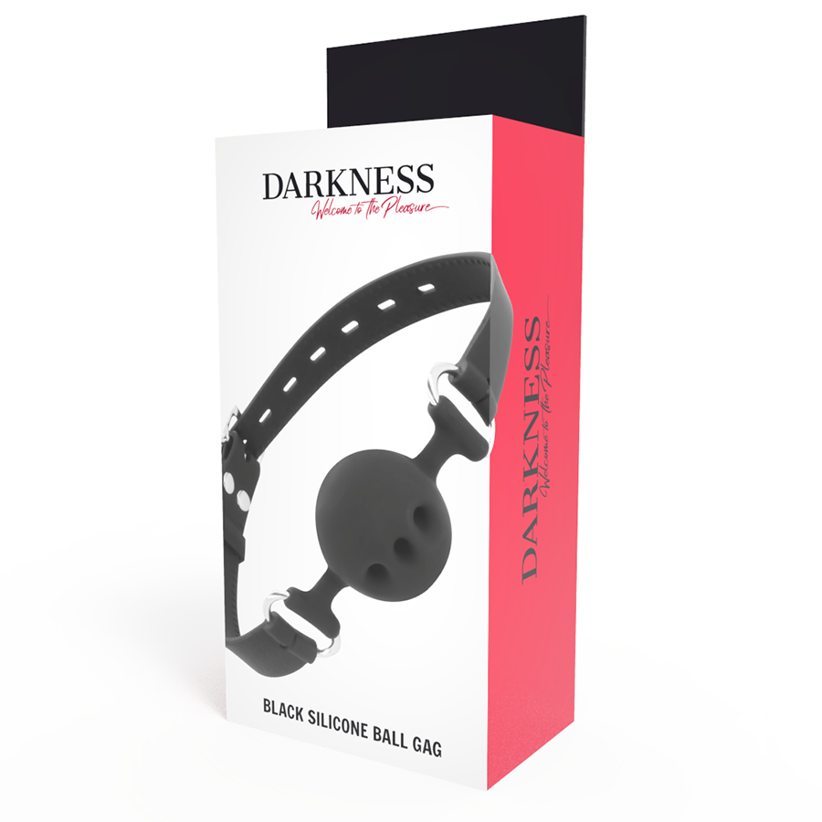 Darkness Bondage Schwarzer Atmungsaktiver Silikon-knebel