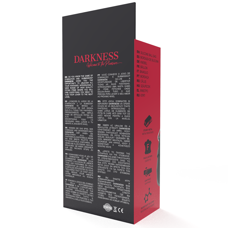 Darkness Bondage Schwarzer Atmungsaktiver Silikon-knebel
