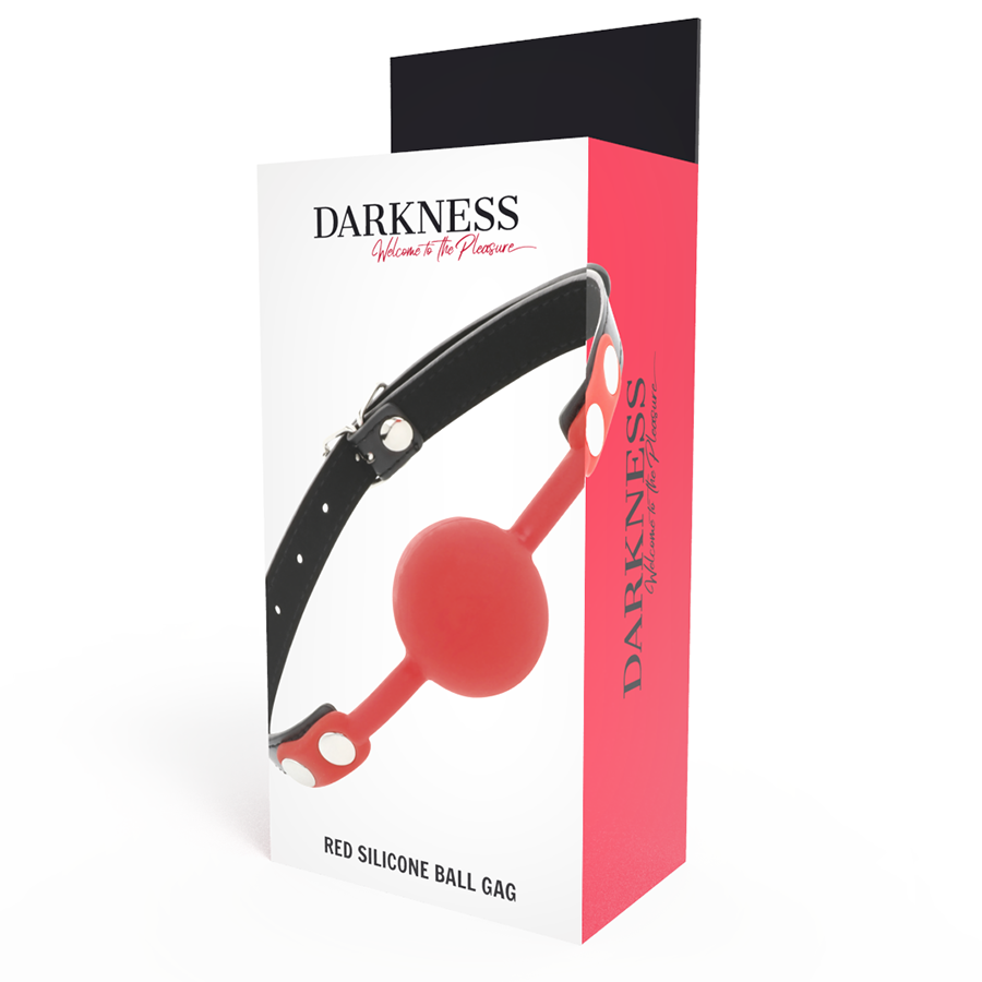 Darkness Bondage Knebel Aus Rotem Silikon