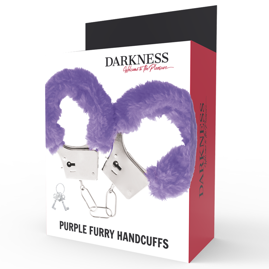 Darkness Bondage Handschellen Aus Metall Mit Lila Gefüttert