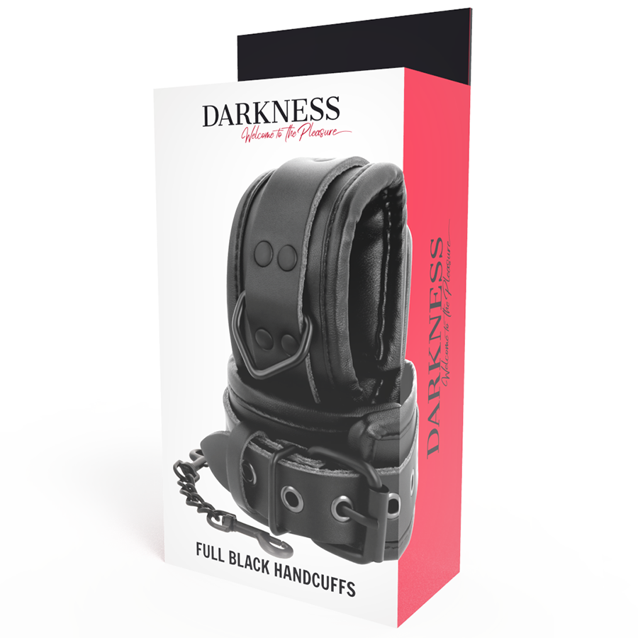 Darkness Bondage Verstellbare Handschellen Aus Schwarzem Leder