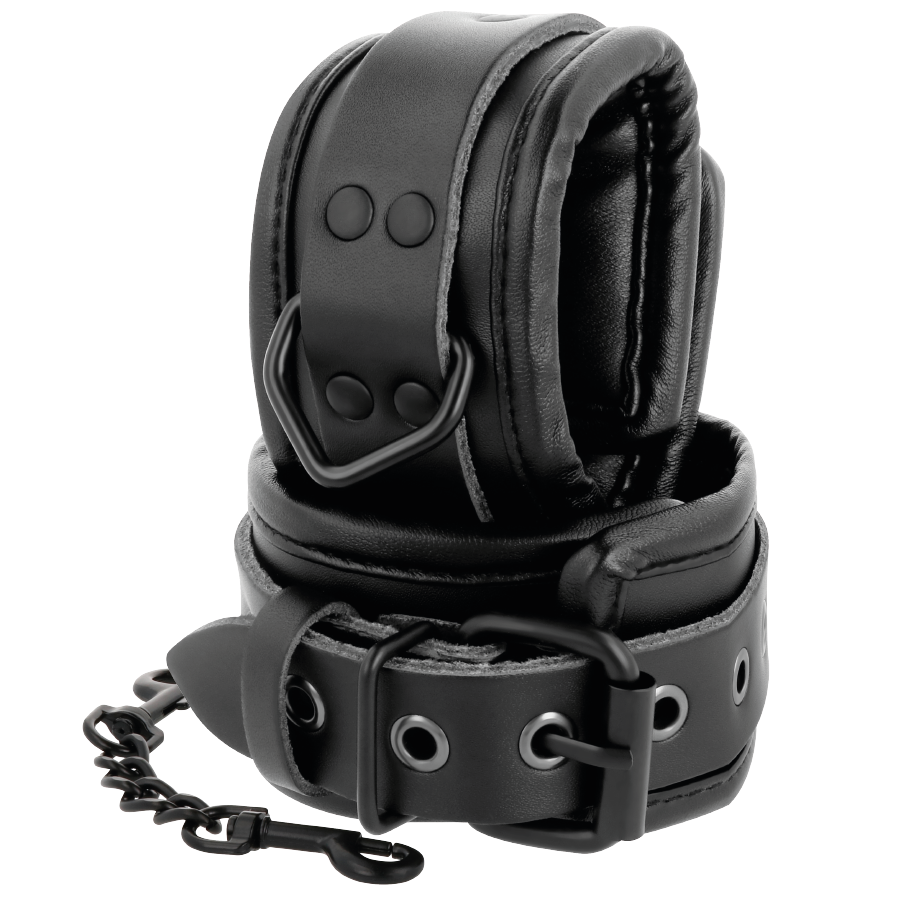 Darkness Bondage Verstellbare Knöchel-handschellen Aus Schwarzem Leder