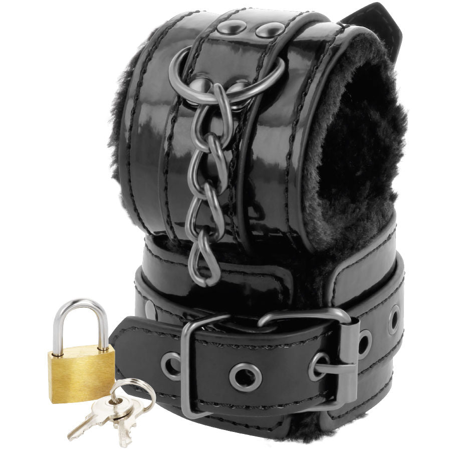 Darkness Bondage Schwarze, Verstellbare Lederhandschellen Mit...