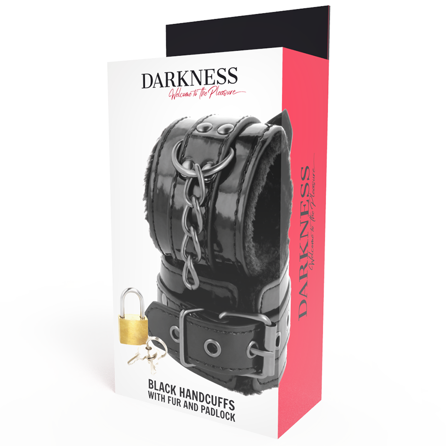 Darkness Bondage Schwarze, Verstellbare Lederhandschellen Mit...