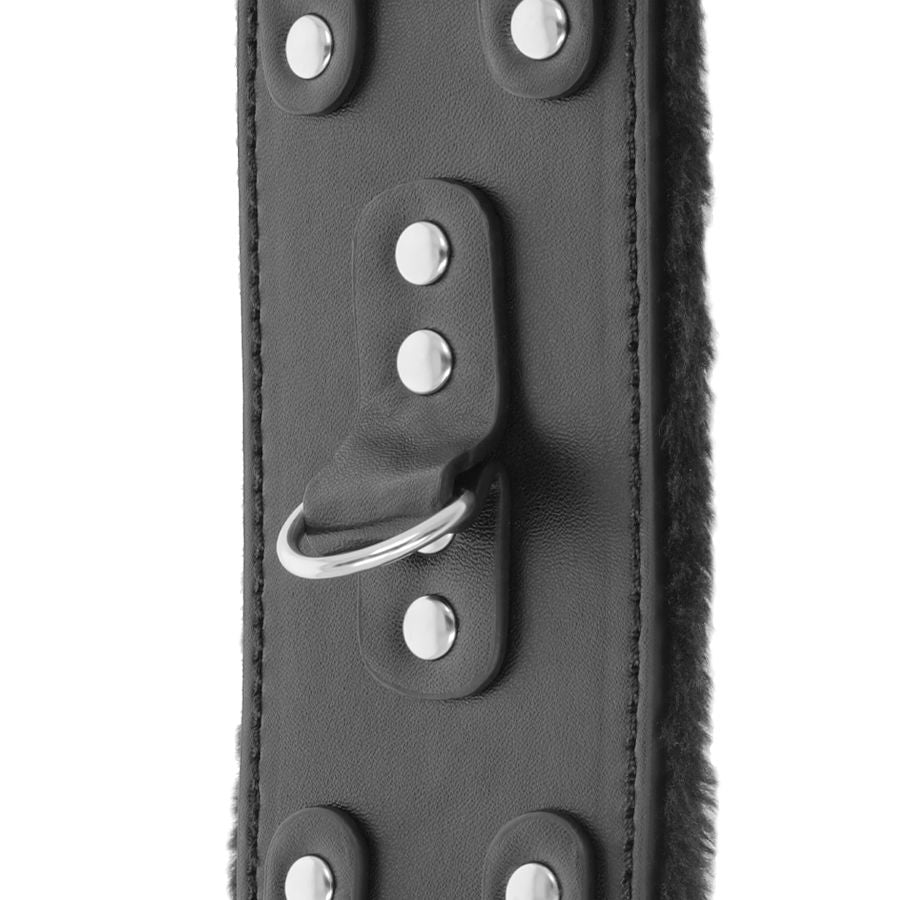 Darkness Bondage Schwarze, Verstellbare Lederhandschellen Mit Futter