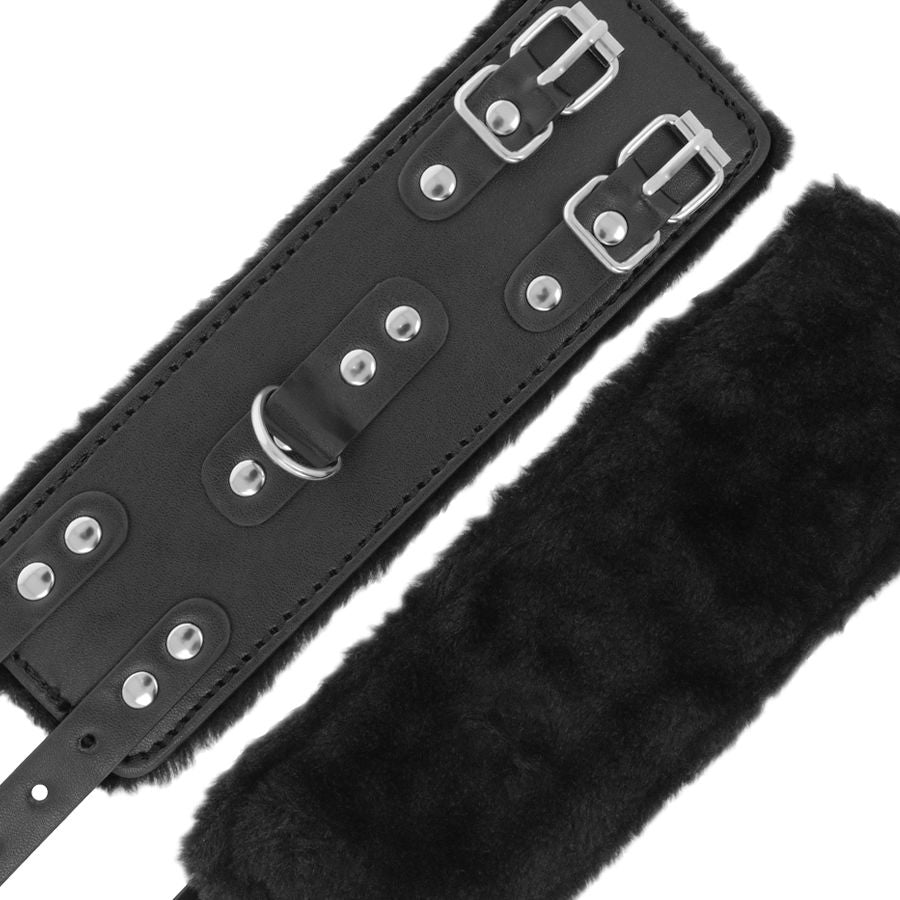 Darkness Bondage Schwarze, Verstellbare Lederhandschellen Mit Futter