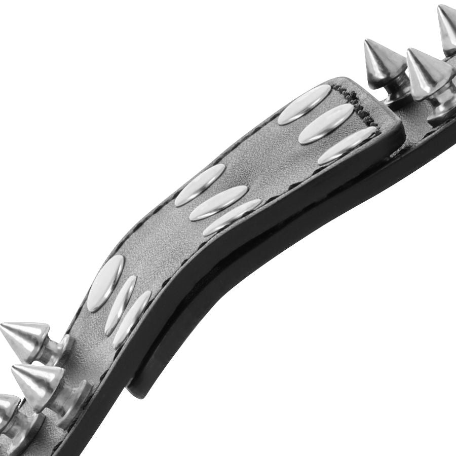Darkness Bondage Skulls And Bones Schwarze Handschellen Mit Spikes
