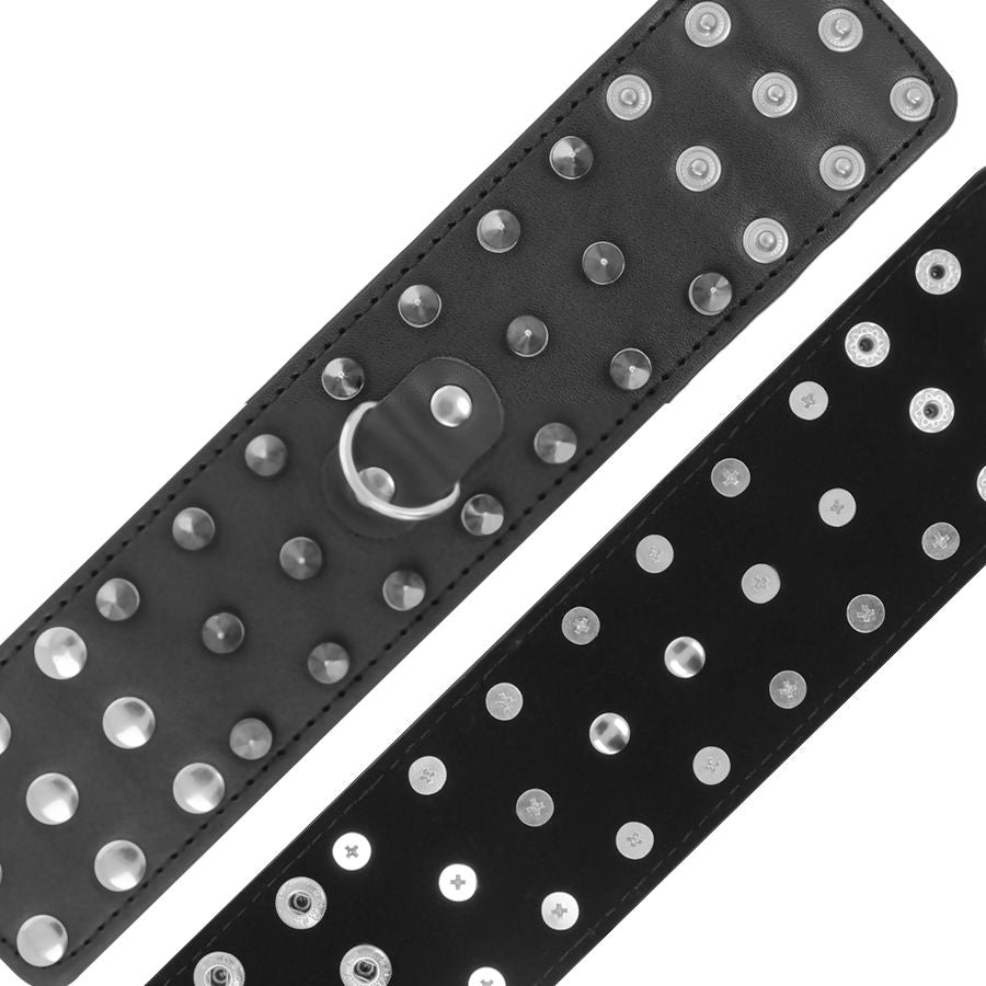 Darkness Bondage Skulls And Bones Schwarze Handschellen Mit Spikes