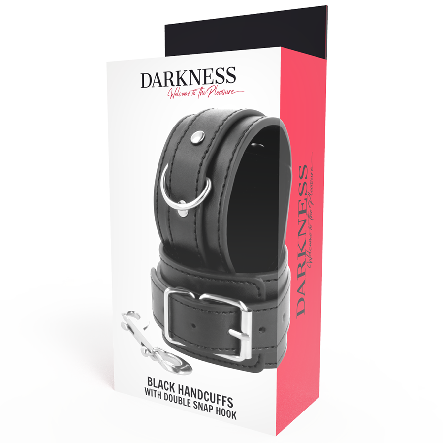 Darkness Bondage Schwarze Verstellbare Handschellen Mit Doppeltem...