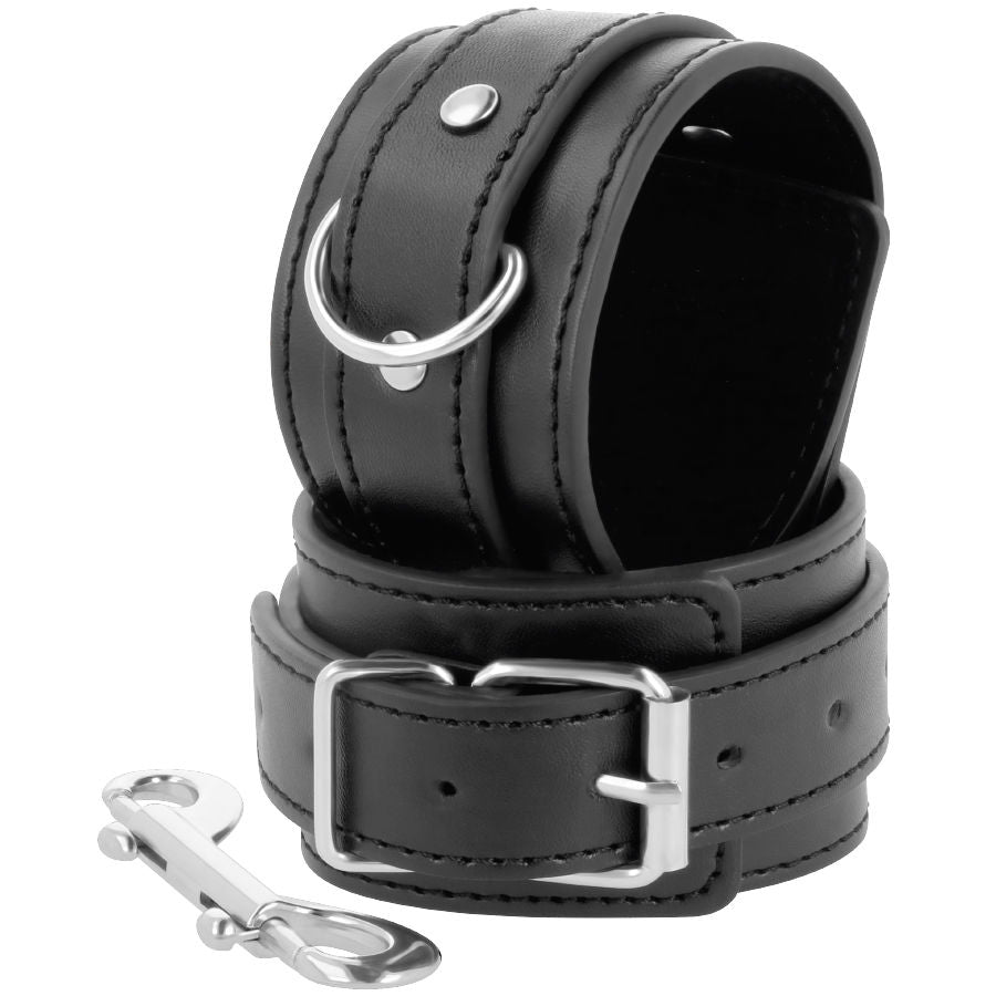 Darkness Bondage Schwarze Verstellbare Handschellen Mit Doppeltem...