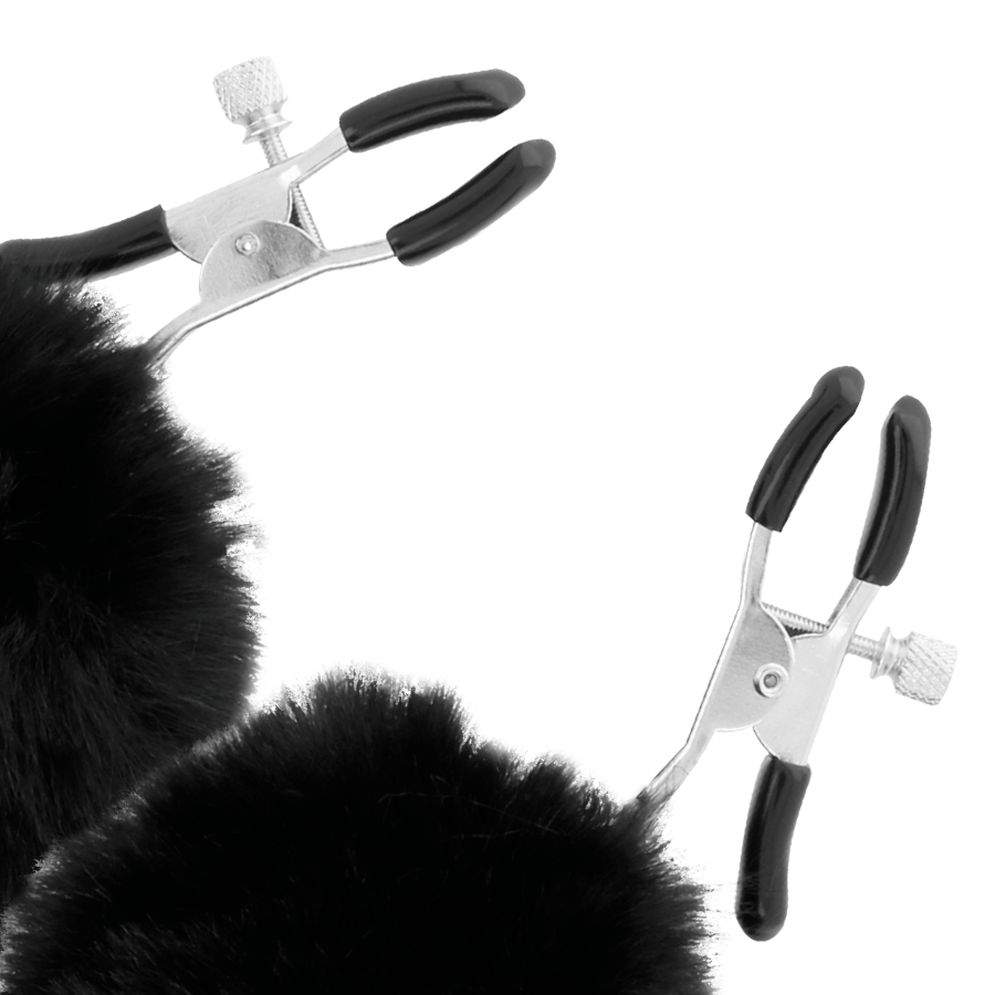 Darkness – Nippelklammern mit Pom Poms 1