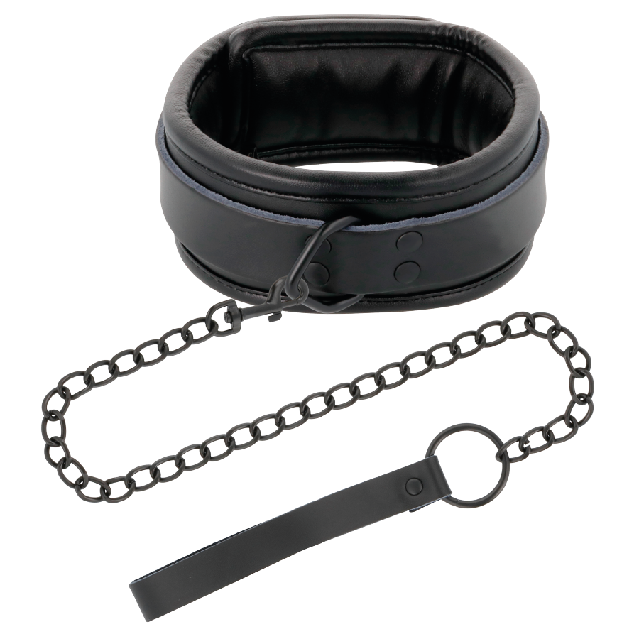 Darkness – Handschellen und Kragen aus Schwarzem Leder