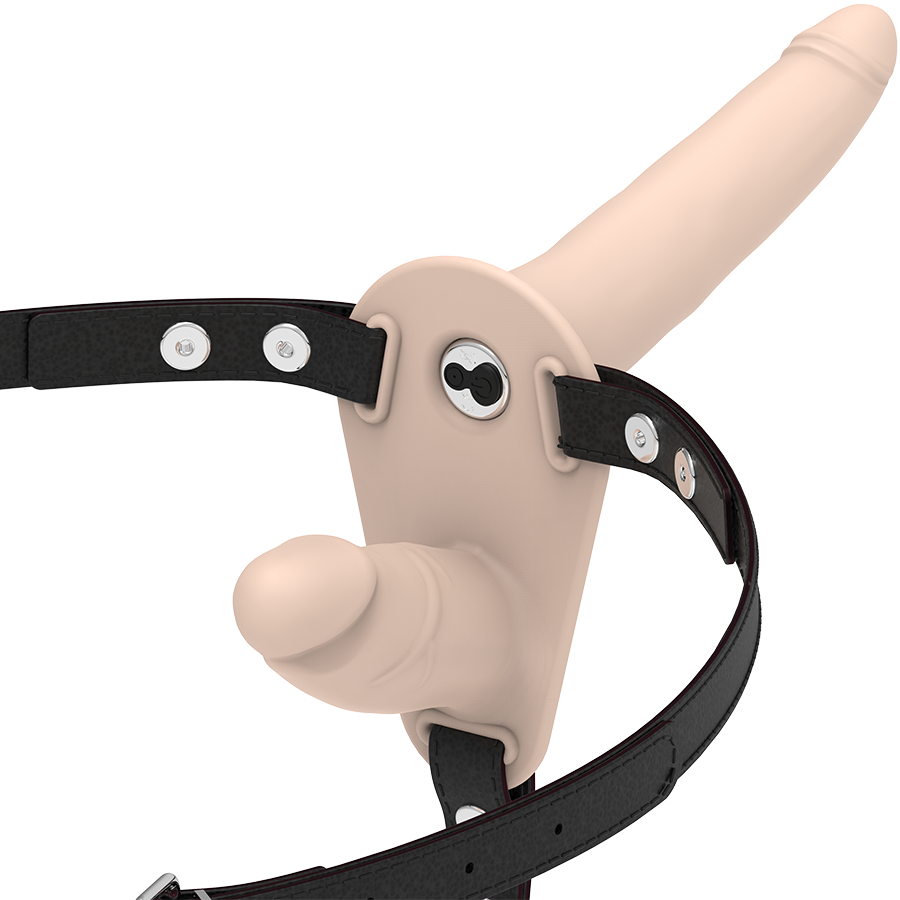 Fetish Submissive Harness Doppelte Penetration, Fleisch-vibrator