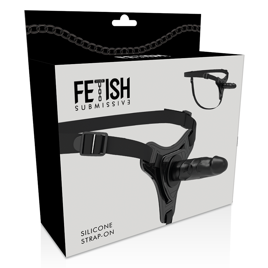 Fetish Submissive Harness Realistisches Schwarzes Silikon 15 CM