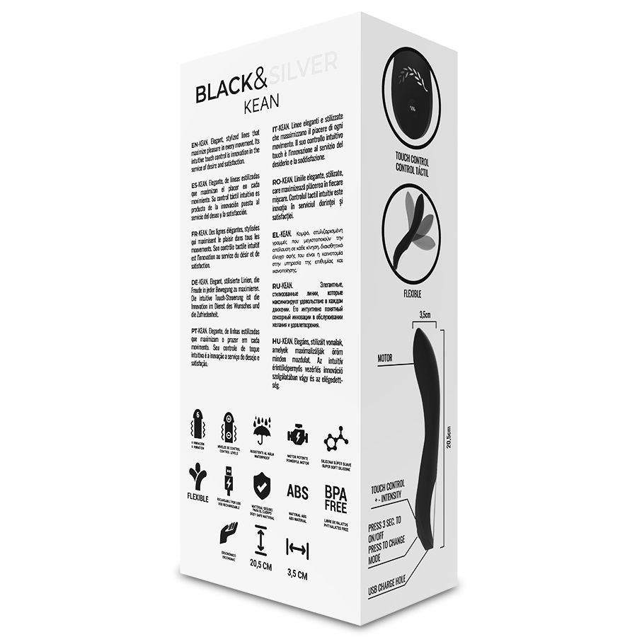Black&Silver Kean Vibrator Touch-steuerung