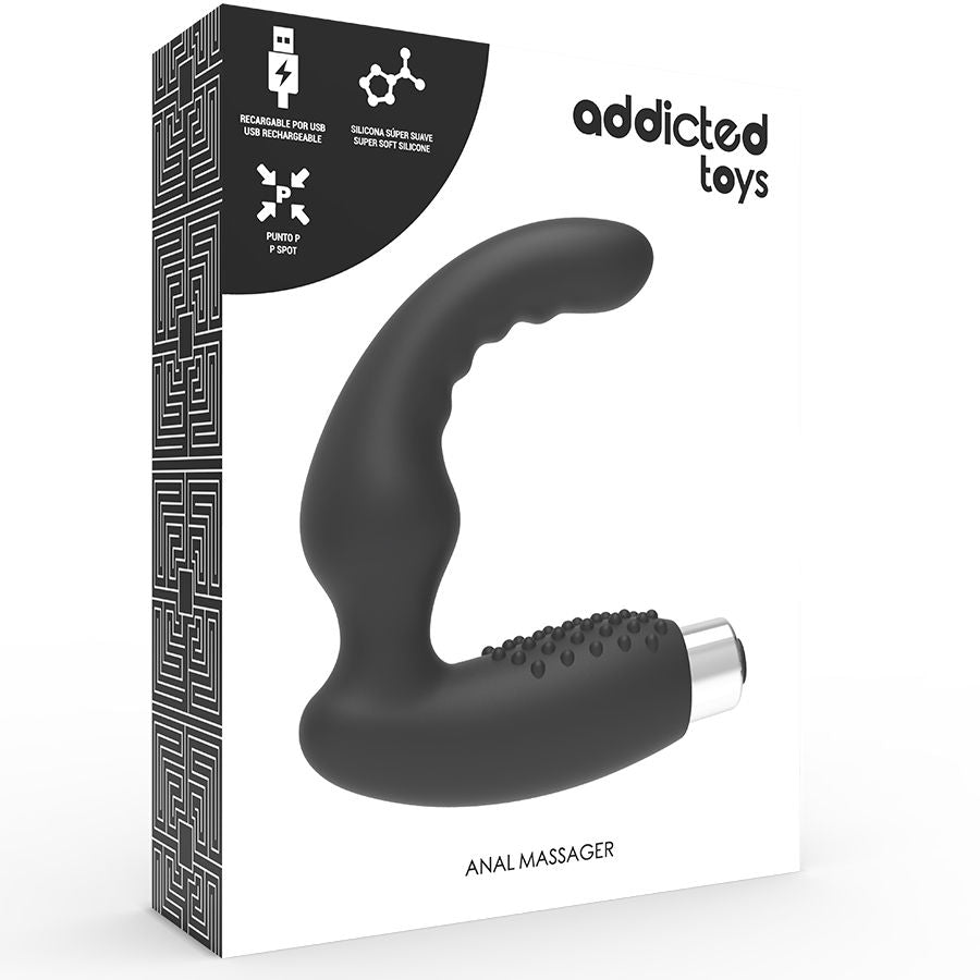 Addicted Toys Prostatic Vibrator Wiederaufladbares Modell 2 - Schwarz