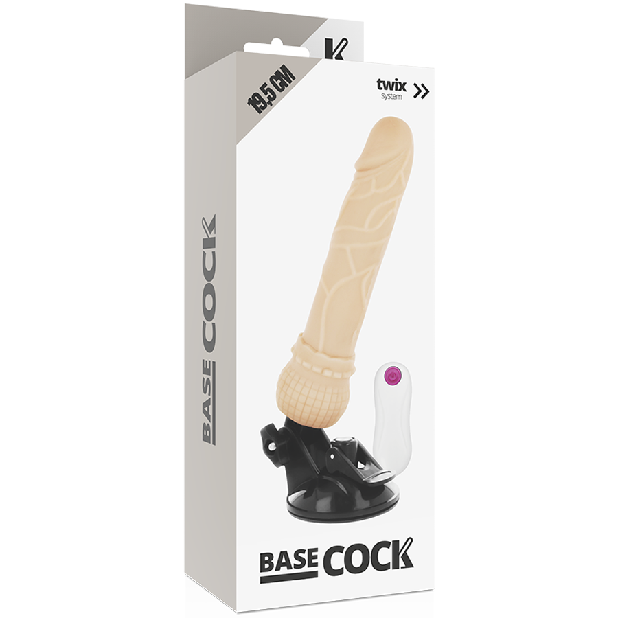 Basecock Realistischer Natürlicher Fernbedienungsvibrator 19.5 cm...