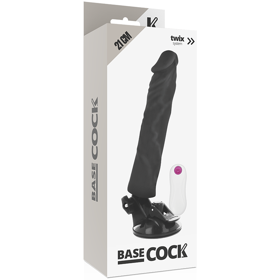 Basecock Realistischer Vibrator Mit Fernbedienung Schwarz 21 cm...