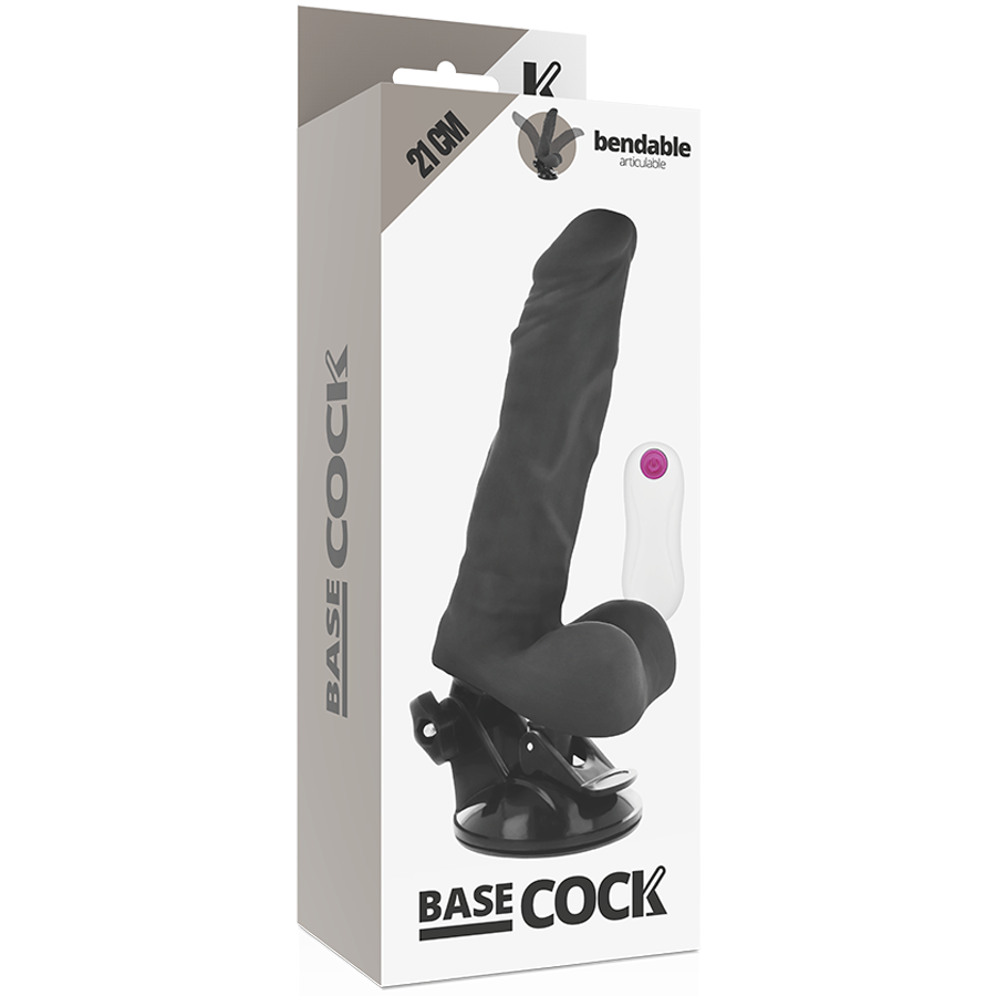 Basecock Artikulierbarer Vibrator Mit Fernbedienung Schwarz 21 cm...