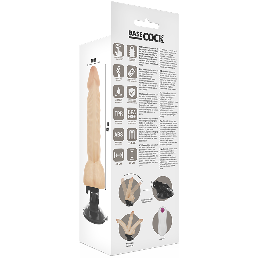 Basecock Artikulierbarer Vibrator Natürlich Fernbedienung 20 cm...