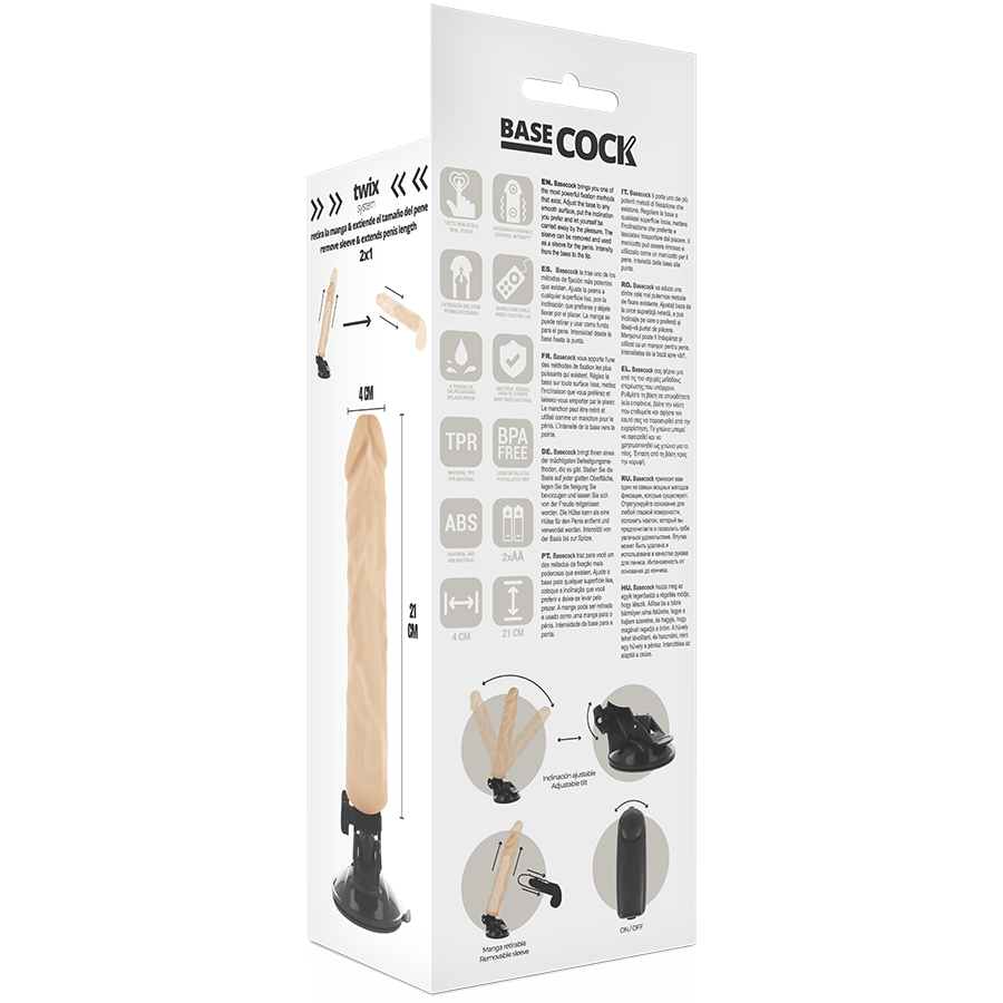 Basecock – Realistischer Vibrator mit Fernbedienung Natürlicher 21...