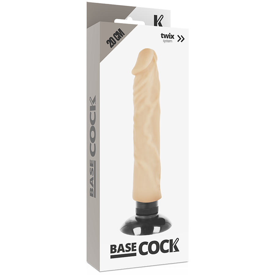 Basecock – Realistischer Vibrator 2-1 Natürlich 20 Cm -O- 4 Cm