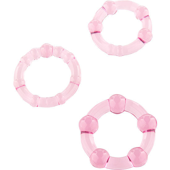 Seven Creations Set Aus Drei Rosa Penisringen
