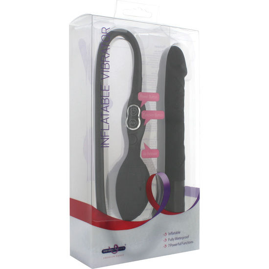 Seven Creations Schwarzer Aufblasbarer Vibrator Von