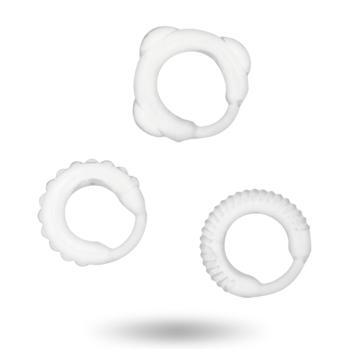 Addicted Toys C-Ring-Set – 3 Penisringe, transparent