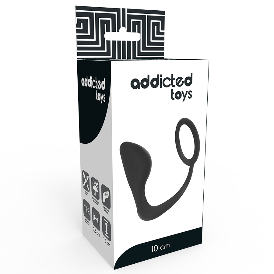 Addicted Toys Analplug Mit Schwarzem Penisring