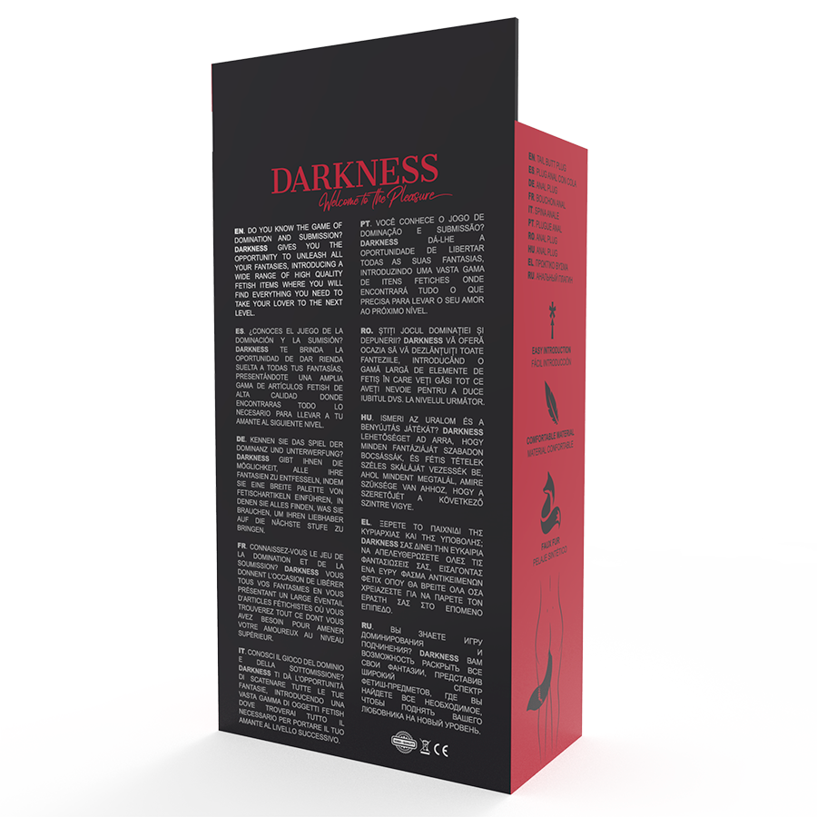 Darkness Anal Silikon-ANALSPlug mit weißem Schwanz