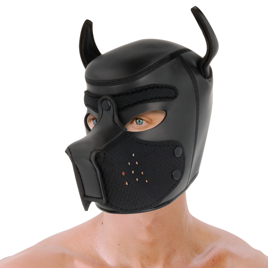 Darkness Bondage Neopren-hundemaske Mit Abnehmbarer Maule L
