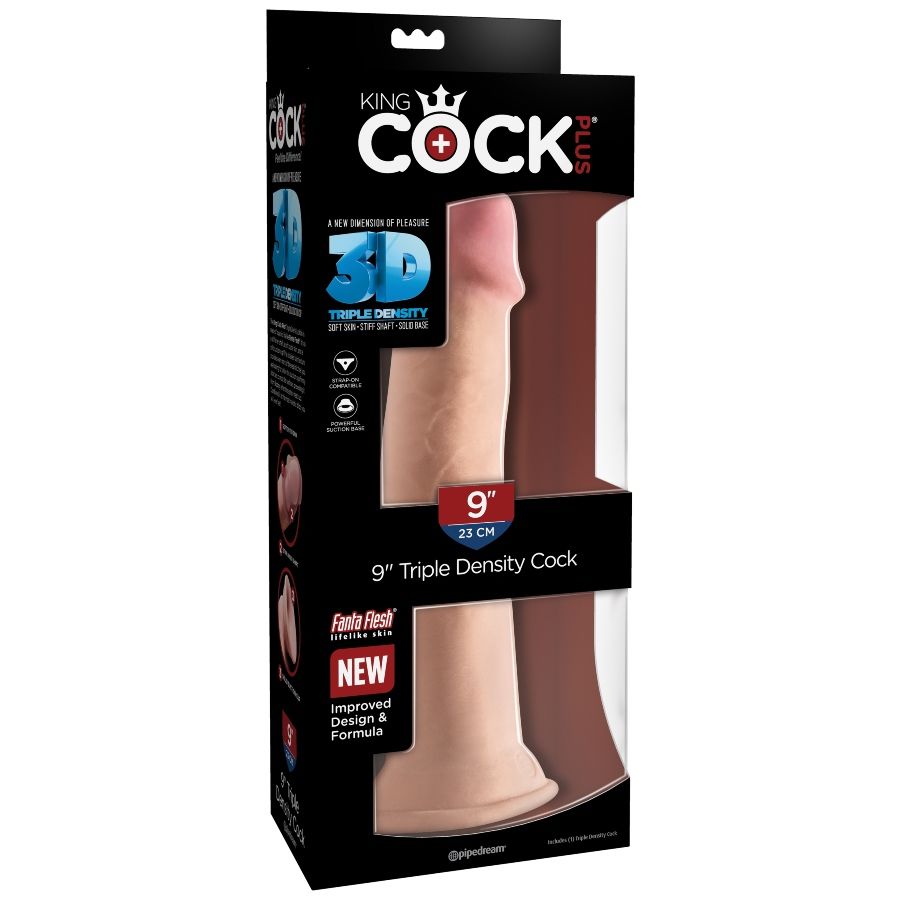 King Cock Plus King Cock - Dreifacher Dichtehahn 23 CM