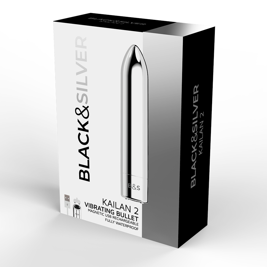 Black&Silver Kailan 2 Silber Vibrierende Magnetkugel