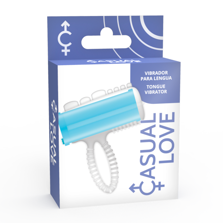 Casual Love Ring mit Zunge Vibrierendes Blau