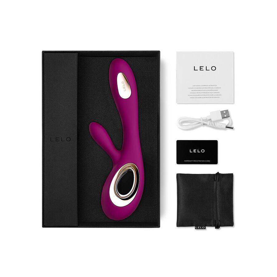 LELO Soraya Wave Vibrator Rabbit Deep roségold