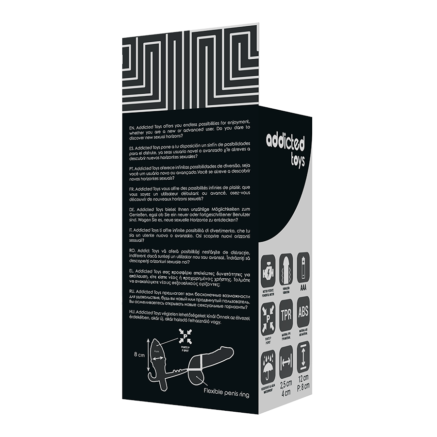 Addicted Toys Analplug Mit Doppeltem Schwarzen Ring