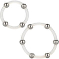 CalExotics Stahlperlen-Silikonring-Set – L & XL