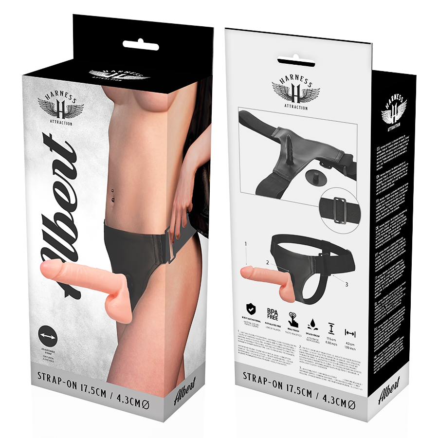Harness Attraction Albert Strap-on Realistischer Dildo – 17,5 cm