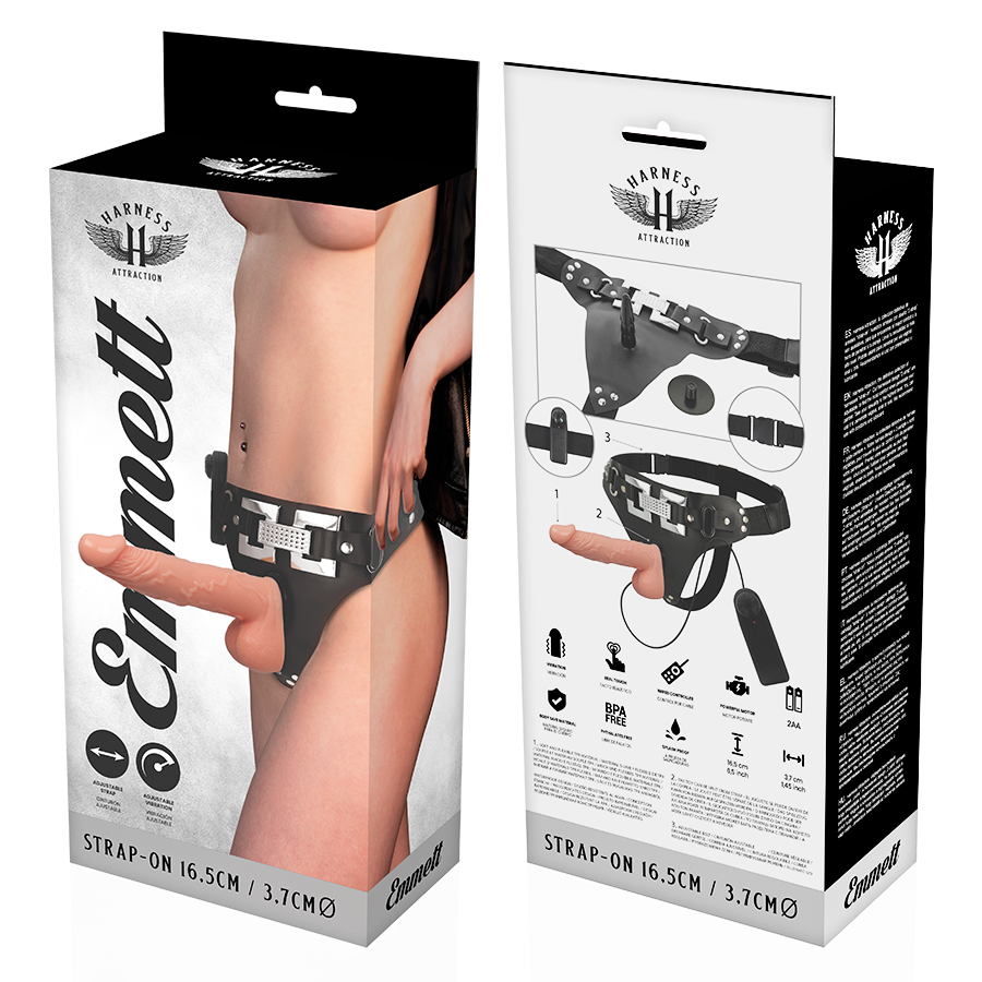 Harness Attraction Emmett Strap-on Vibrator – 16,5 cm