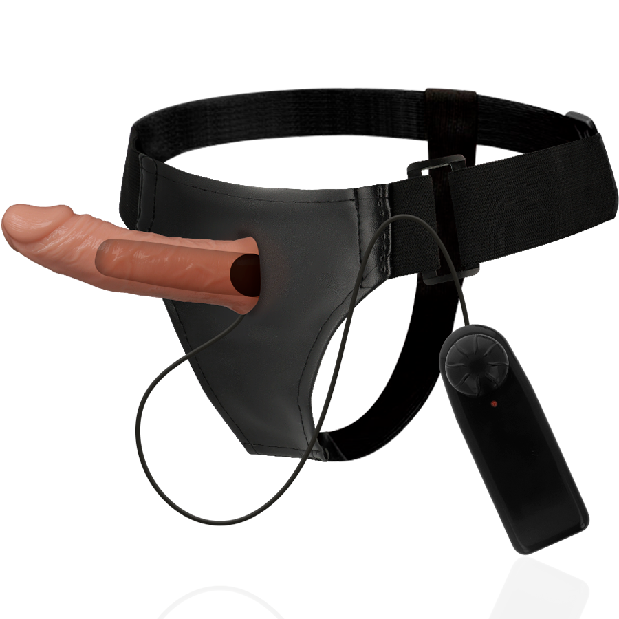 Harness Attraction Benny Hollow Strap-on mit Vibrator – 15 cm