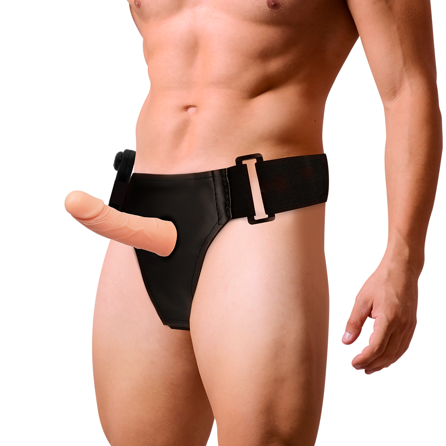 Harness Attraction Marcos Hollow Strap-on mit Vibrator – 15 cm, Ø 5 cm