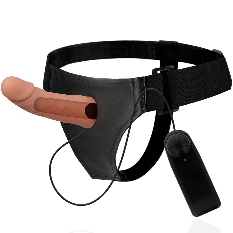 Harness Attraction Marcos Hollow Strap-on mit Vibrator – 15 cm, Ø 5 cm