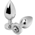 Metal Hard Analplug Diamant Transparent Klein 5,71 cm