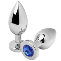 Metal Hard Analstecker Diamant Blau Klein 5,71 cm
