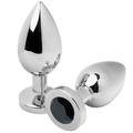 Metal Hard Analstecker Diamant Schwarz Mittel 7,62 CM