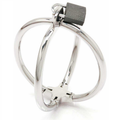Metal Hard Criss-cross-handschellen aus Edelstahl